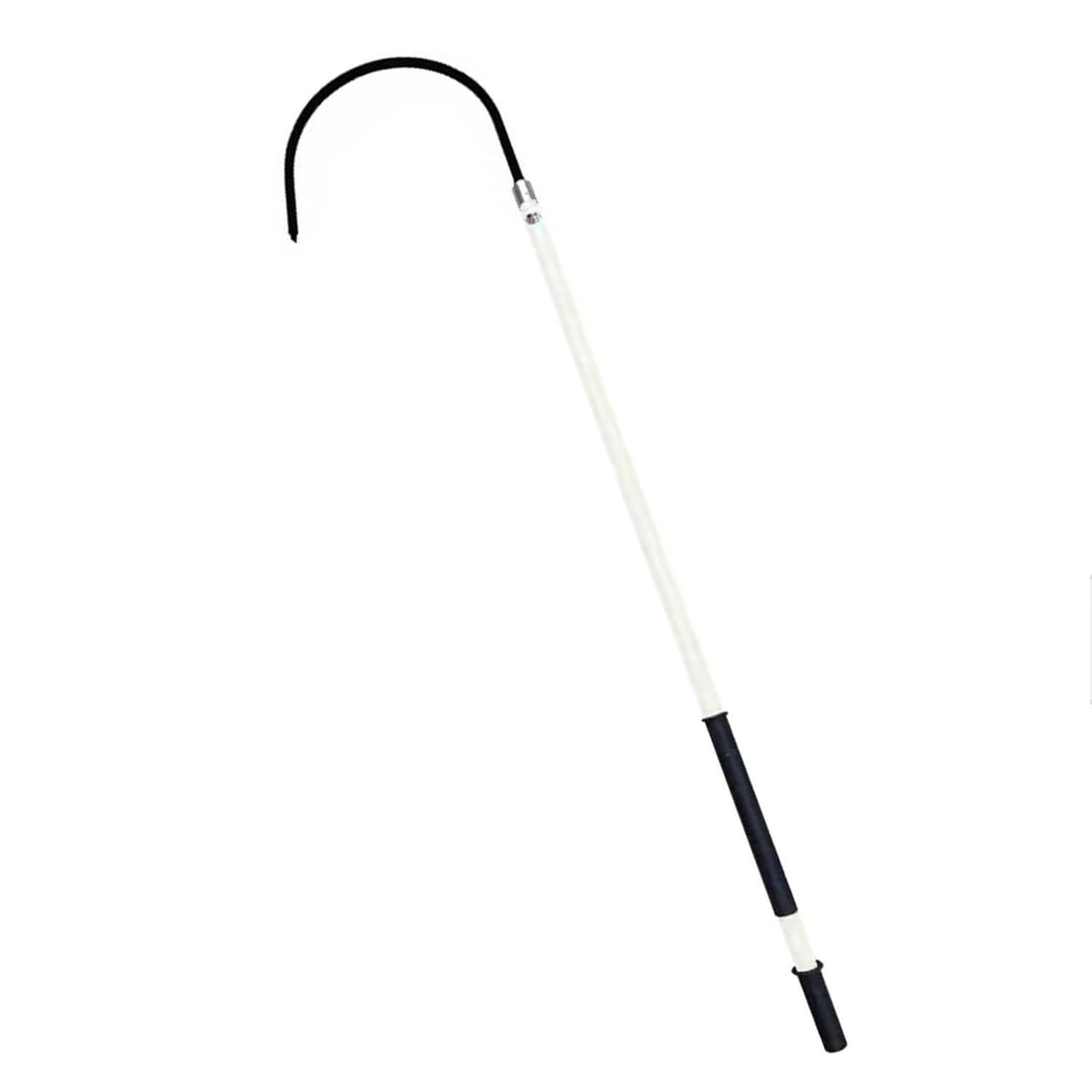 High Voltage Insulated Rescue Hook Commercial, Non-Conductive Electrical Safety Life-Saving Pole Stick, Fire Electrician Anti-electrocution Rescue Hook,4m/13ft-White