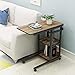 Tribesigns Adjustable C Table with Wheels, Mobile Snack Side End Table Sofa Couch Bedside Laptop Rolling Cart TV Tray with Storage Shelves
