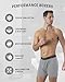 Chill Boys Performance Boxers -Cool Comfortable Men's Boxer Shorts. Soft Anti-Chafing Underwear for Men. Tagless Boxers, Grey Med