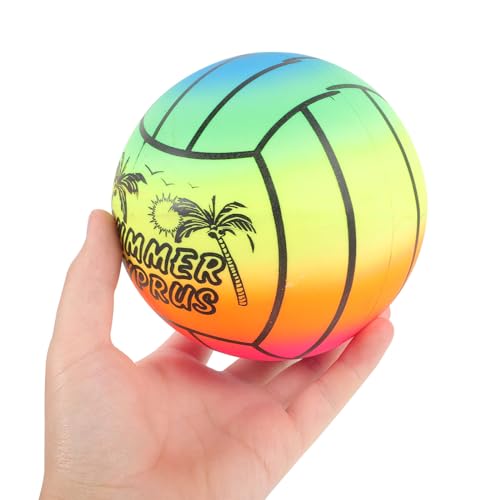 3 Stück Kinderball,5.11 Zoll Regenbogen Ball Kinder Aufblasbare Bälle Pool für Strand Und Poolspiele Schulhofspiele