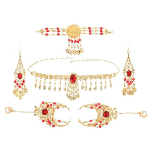 Accesorios de danza del vientre con acabado artesanal y joyería de mano