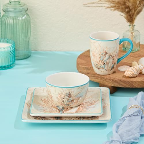 Service de table de qualité supérieure en céramique finement décorée de coraux
