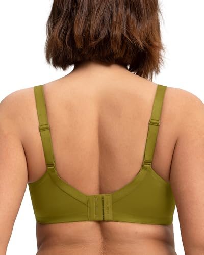 Image of HSIA Minimizer Bras for Women Enchante Full Coverage Underwire Bras Plus Size Lifting Floral Lace Bra for Heavy Breast