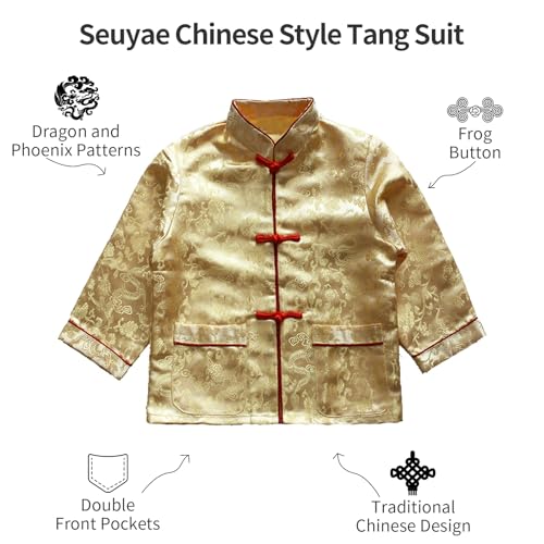 Boys Chinese New Year Traditonal Jacket Dragon Pattern Spring Festival Cardigan3