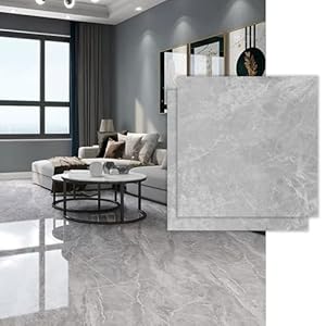 SONGSONG フロアタイル 置くだけ 木目・大理石 防水 賃貸対応 DIY 床リメイクシート (大理石 型番号64P, 44..." 