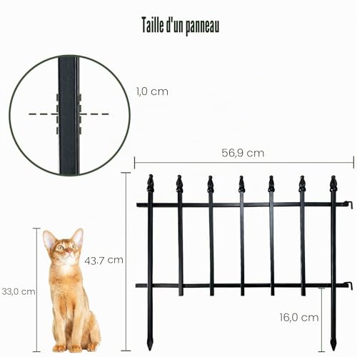 Clôture de jardin en métal anti-piétinement pour préserver vos fleurs