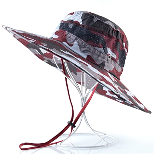 Chapeaux de soleil de camouflage respirants à large bord pour hommes
