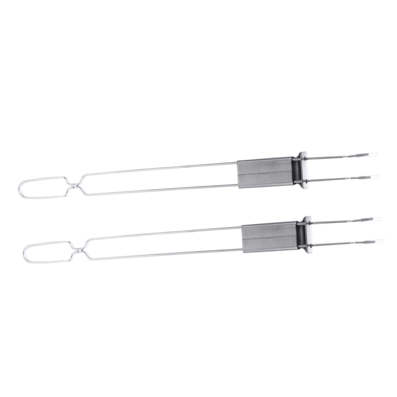 ifundom 2Pcs Bbq Skewers Reusable Barbecue Sticks with Comfortable Grip for Grilling Meat and Vegetables for Outdoor Camping and Bonfire Gatherings