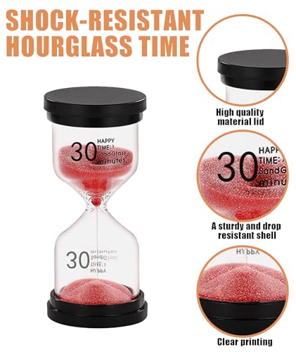 Image of Sand Timer 30 Minute, Sand Clock, Hour Glass Sand Timer Sand Clock Sandtimer Classroom Games Home Kitchen Officesand Clock Timer for Room Hourglass (Pink)