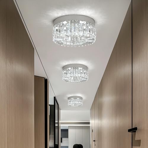 VETRULUS Crystal Chandeliers for Living Room Flush Mount Crystal Ceiling Light Fixtures 40CM Modern LED Chandelier for Dining Room Kitchen Foyer Chrome Silver - Cosy Home Interiors VETRULUS Crystal Chandeliers for Living Room Flush Mount Crystal Ceiling Light Fixtures 40CM Modern LED Chandelier for Dining Room Kitchen Foyer Chrome Silver - Image 8