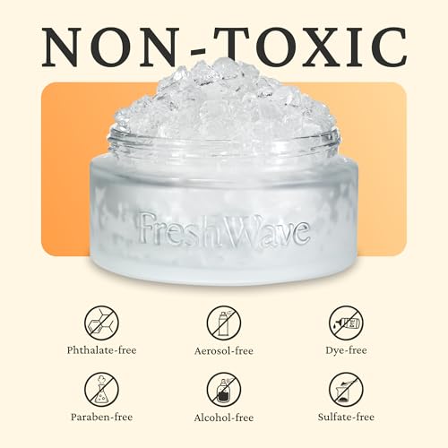 Image of Fresh Wave Odor Removing Gel Eco-Refill, 63 oz. Orange Scent | 4 Empty Refillable Glass Jars | 4 Room Set