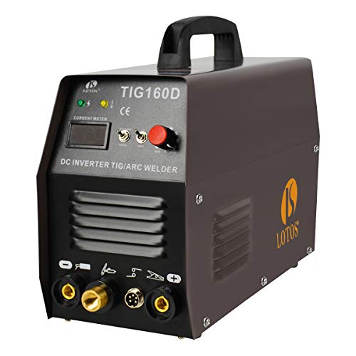 Lotos TIG160 160A DC Tig Welder with DC Stick/Arc Welding Machine, IGBT, 110V