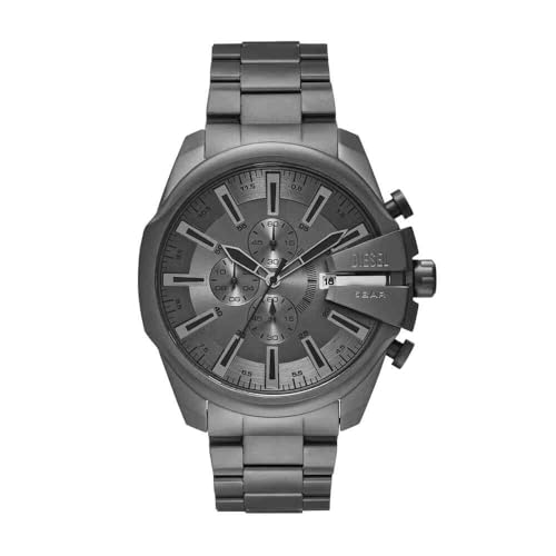 Diesel Herren Analog Quarz Uhr mit Edelstahl Armband DZ4676