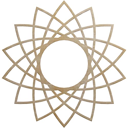 Image of Ekena Millwork 22 inchOD x 8 1 /2 inchID x 3 /8 inchT Eleanor Wood Fretwork Pierced Ceiling Medallion, Birch