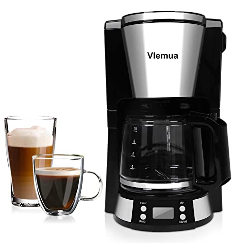 Gardcare 10-Cup Coffee Maker: 24-Hour Programmable Coffee Machine, Smart Touch Screen, Stainless Steel Glass Carafe Pot With Brew Strength Control, Automatic Anti-Drip System, Black #TOP16