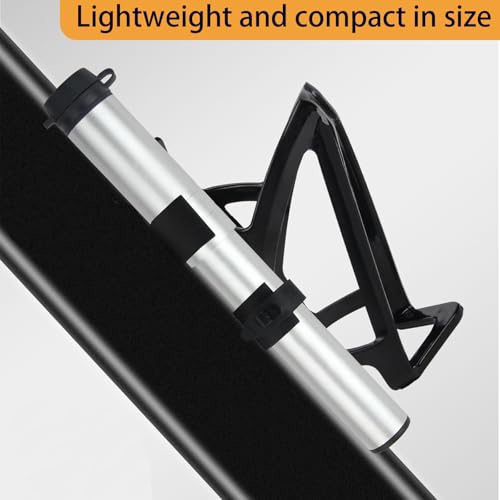 Mini pompe à vélo universelle légère pour valve Presta Schrader et pneu VTT électrique - 2