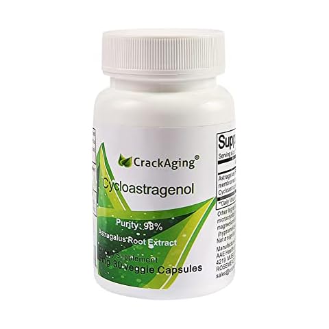 Crackaging Super-Absorption Cycloastragenol 98% Anti-Aging Cell Rejuvenation Immunity Boost | telomere Nutritional 5mg 30 Capsules Cover