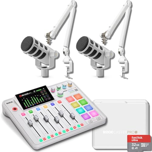 Rode RODECaster Pro II Podcast Console 2x White Rode Podmic
