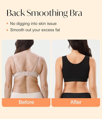 CYDREAM Zip Front Closure Wireless Bras for Women Full Coverage Post Surgery Compression Back Smoothing Comfort Adjustable3