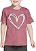 Toddler Valentine's Day Shirts Boys Girls Love Heart Graphic T-Shirt Valentine Short Sleeve Tee Tops