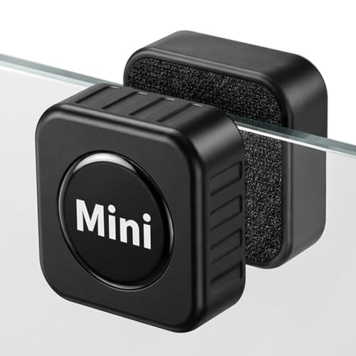 Mini Magnetic Aquarium Glass Cleaner Fish Tank Algae Scraper Brush for Small Tanks Strong Magnet Cleaning Tool for Crystal Clear Glass up to 6mm Thickness No Scratch Moss & Dirt Remover