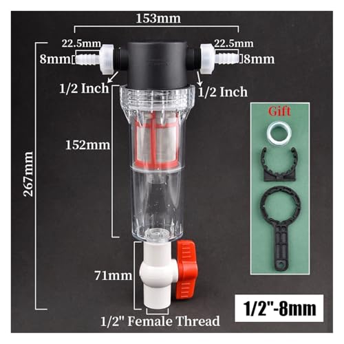 Filtro para bomba de agua con malla 200 Mesh 1/2 pulg miniatura 2