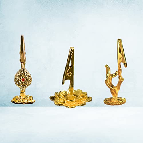 Topbathy Buddha Incense Burner 3 Pcs Incense Holder Clip Buddha Hand Lotus Incense Coil Clamp Incense Ash Holder Tabletop Decorative Ornament For Home Office #TOP6