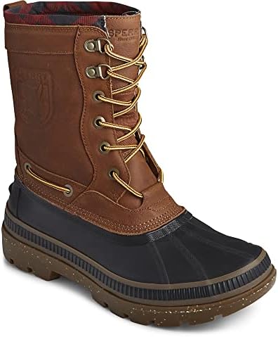 Sperry mens Ice Bay Tall Snow Boot, Black/Tan, 7.5 US | Image 1