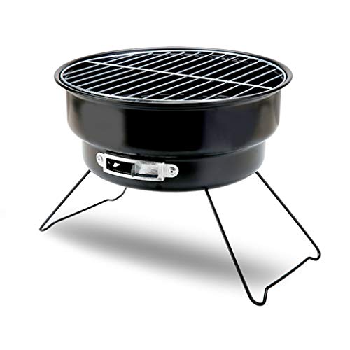 Kengsiren Outdoor Folding Portable Mini Barbecue Grill Charcoal Stainless Steel Mesh Barbecue Grill Round Portable Small Portable Barbecue Grill