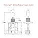 TintJungle 3-Way Toggle Switch for Gibson Les Paul Guitar - Replacement Switchcraft Style Selector with Plastic Caps, Knurled Nut & Washer - Easy to Install (Chrome Tip)