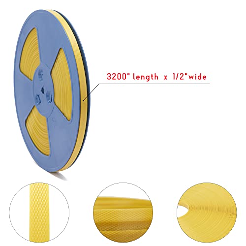 Image of Poly Strap, Polypropylene(PP) Strapping Roll, 1 /2 inch Width, 3200 inch Length - Ideal for Packaging and Shipping