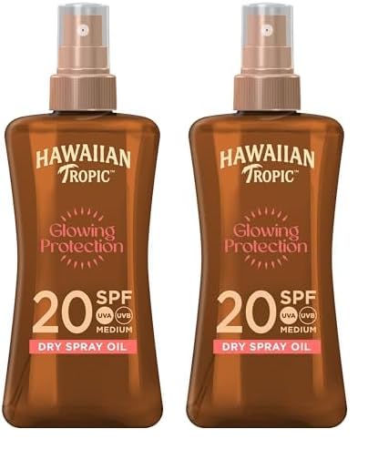 Hawaiian Tropic Protective Dry Spray Oil LSF 20, 200ml, 2er Pack (1 x 200 ml)