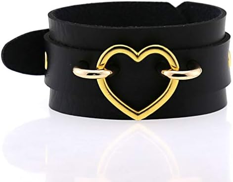 ZHQI Black Wristband Cuff Belt Bracelet Bangle Leather Rope Black Punk Rock Bracelet (Black style 3, Zinc Alloy)