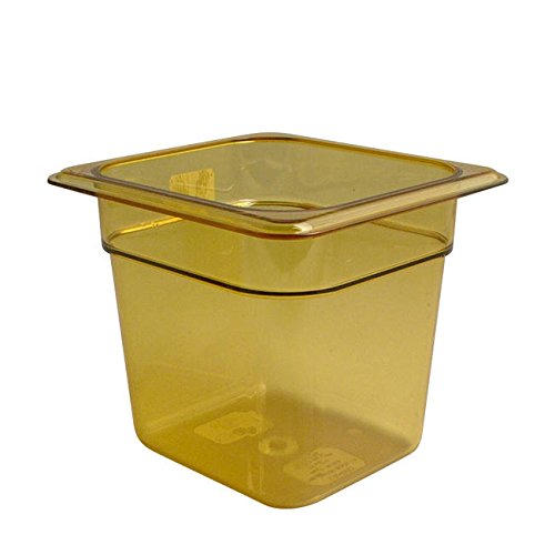Cambro Manufacturing 66HP150 H-Pan Sixth Size Amber 6'' (1 Each)