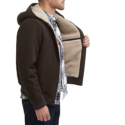 Image of Levi's Men's Workwear Cotton Canvas Hooded Bomber Jacket