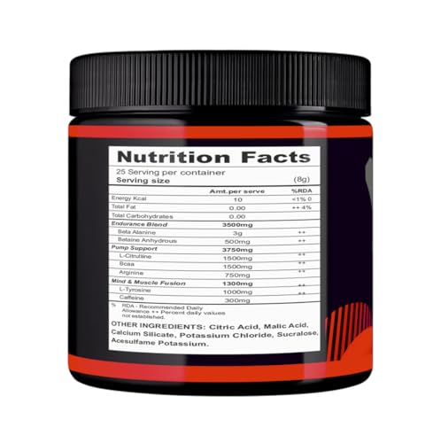 Image of Muscle Asylum F9 Series Pre-Workout Powder l 200g, 25 Servings l Cola l With Genuine Lab Reports l Boosts Energy & Endurance | Improves Focus | Revs Up Recovery | 1.5g Bcaa | 750mg Alanine | with 300mg Caffeine Per serve