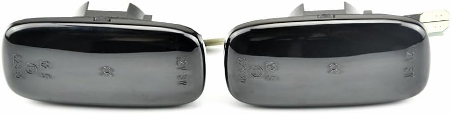 2Pcs Dynamic LED Side Marker Lights Turn Signal Lamps Compatible with Nissan AE50 ambulance AWC34 STAGEA FGY33 CIMA P11 P11E R11 Presea (Black)