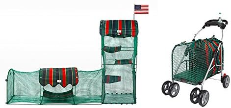 Kittywalk Original Pet Stroller SUV Stripe and Town and Country Pet Enclosure