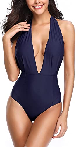 Image of X-Night Women's Cotton 4-Way Lycra Backless Swimsuit