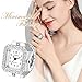 Imagen de JewelryWe Reloj Dedo Elástico Mujer: Reloj de Anillo Cuarzo Analógico Pequeño Escala Numérica Arábiga Caja de Diamantes de Imitación Cuadrada