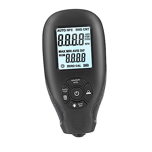 Zerodeko 1pc Paint Coating Thickness Gauge Tool for Car Painting Digital Depth Tester for Accurate Coating Measurement High Definition Display Easy to Use for Automotive and Industrial