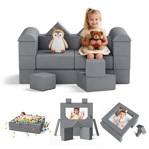 TOLEAD 11PCs Play Couch Sofa for Kids Imaginative Furniture Play