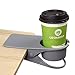 Gray Desk Table Edge Clamp Cup Holder for Office - Place Water Glass, Coffee Mug, Beverage, Phone