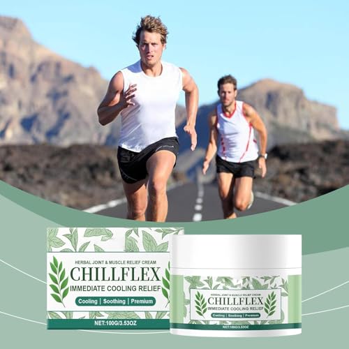 2pcs CHILLFLEX Instant Cooling Sofort Cream, 100g Menthol -Beruhigungscreme, Sofort kühlende Creme, Sofortige Kühlungserleichterungscreme, Gelenkaktivitäten im gesamten Körper