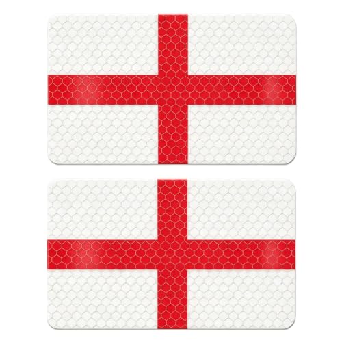 Image of 2 PCS St. George Car Reflective Stickers, England Flag PVC Decals