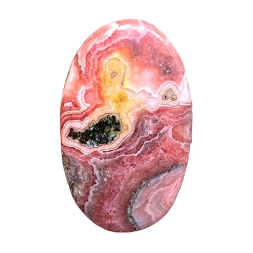 Rhodochrosite naturelle cabochon 48x28mm pour création de bijoux de litothérapie
