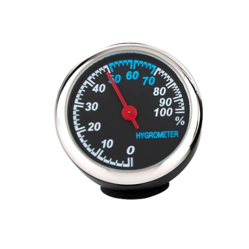 Angoily Car Dashboard Clock Mini Digital Thermometer Luminous Hygrometer Mechanical Car Supply Easy Install Steel Core Pointer