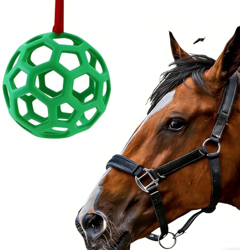 Goat Feeder Hanging Feeding Toy Horse Treat Hay Feeder Toy Durable TPR Feeding for Horse Goat Sheep Relieve Stress Stretch-Resistant DesignGreen