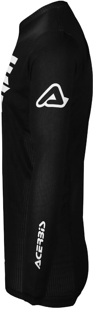 Acerbis MX J-Track 7 Maglia Motocross, Nero/Ciano, XL