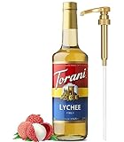 Torani Lychee Syrup with Little Squirt Syrup Pump, 750ml 25.4 Ounces